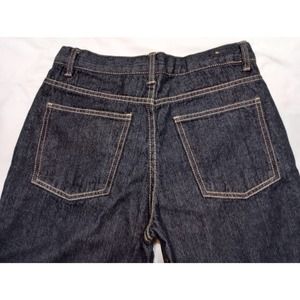 Sears Roebuck boys jeans size 16 dark wash 100% cotton mid rise adjustable wiast
